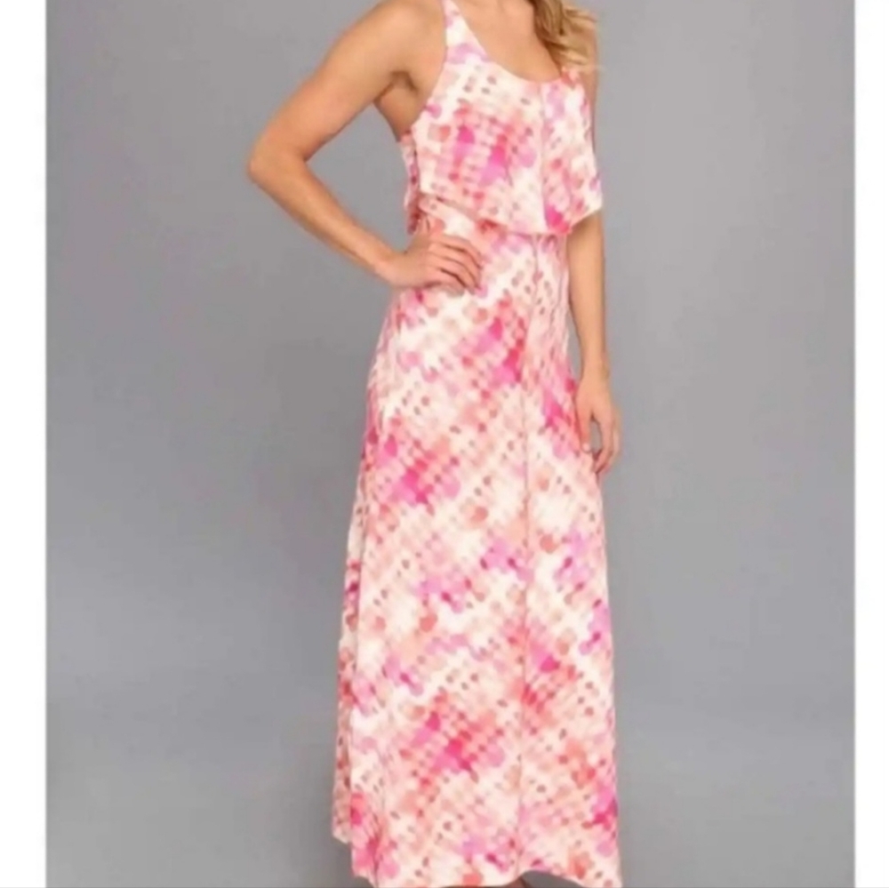 Patagonia Pink Folly Beach Maxi Dress, size  small, Organic Cotton